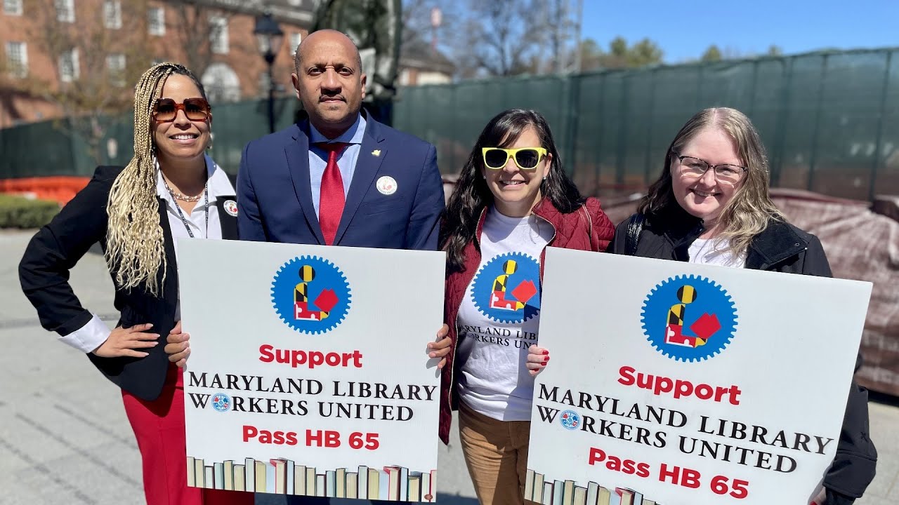 IAM, Maryland Public Library Workers United Urges State Senate to Pass Library Workers’ Rights Bill