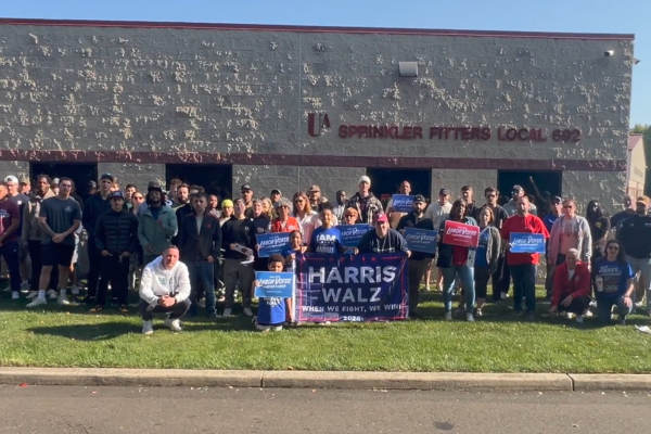 IAM Members Hit the Streets in Philadelphia for Pro-Labor Candidates 