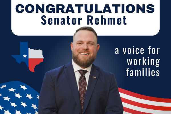 Working People Gain Powerful Voice as IAM Union Member Taylor Rehmet Sworn in to Texas Senate