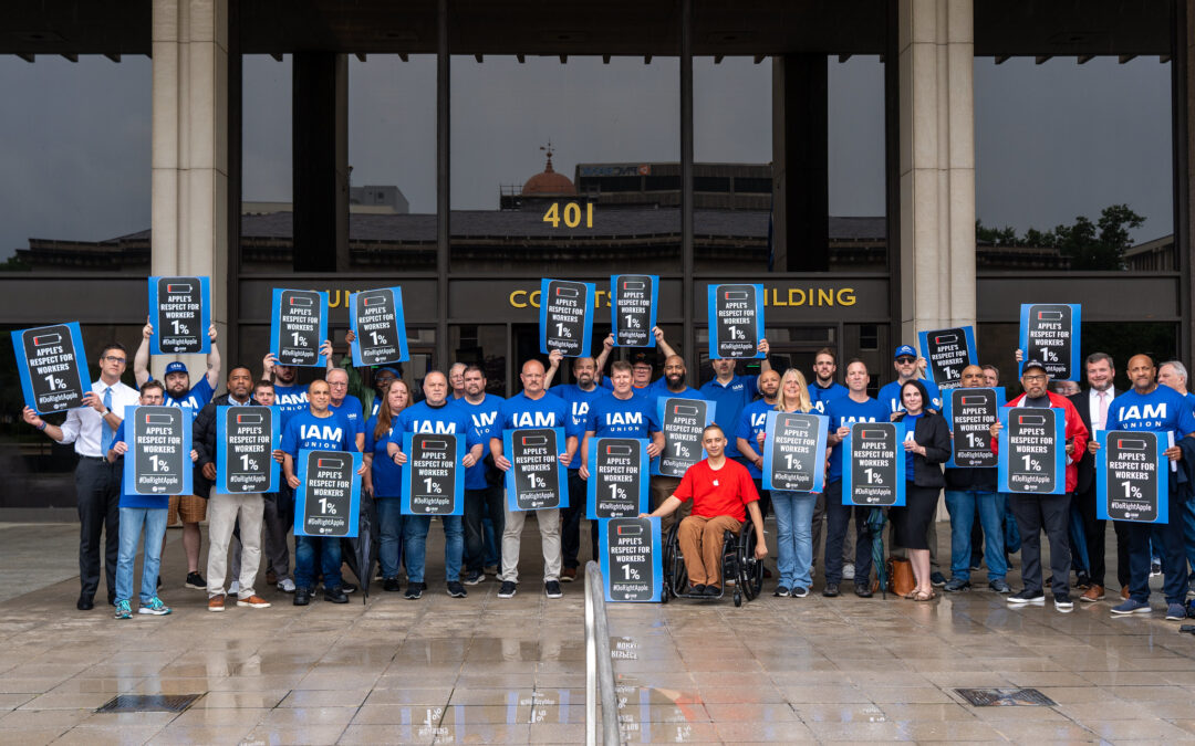 Community Protests Discriminatory Treatment of IAM Local 4538 Members at Apple’s Towson Store